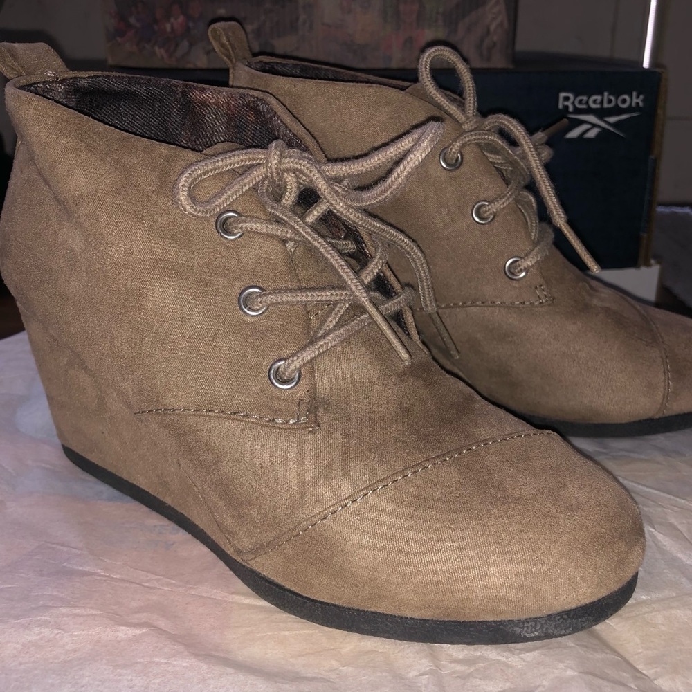 Taupe Fabric Upper Shoes